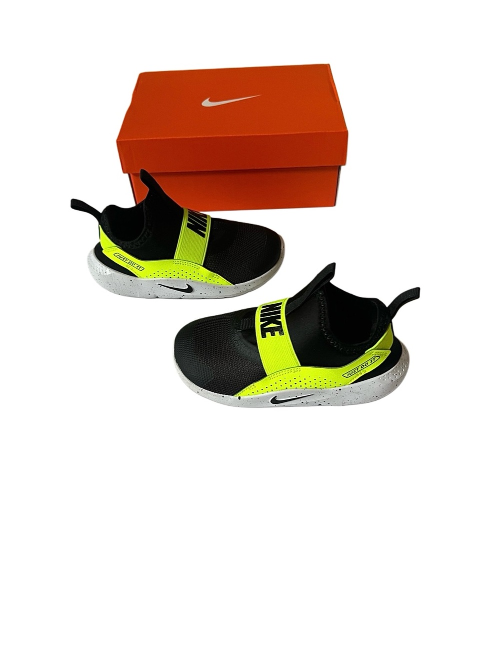 Nike Flex Runner 4 (TD) Black Volt Sneaker Size 9c